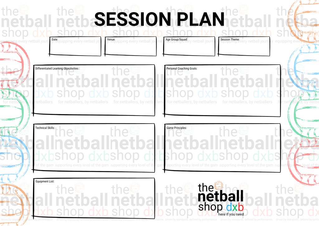 Coaches - Blank Session Plan Template